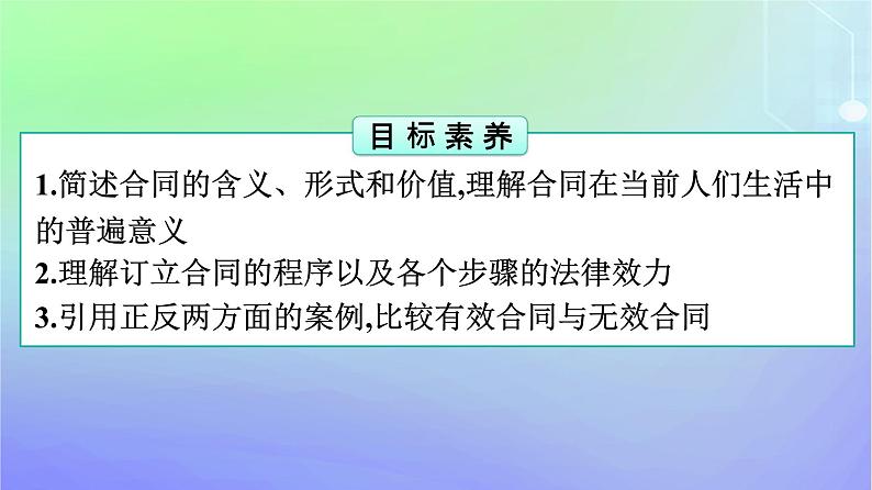 广西专版2023_2024学年新教材高中政治第1单元民事权利与义务第3课订约履约诚信为本第1框订立合同学问大课件部编版选择性必修204