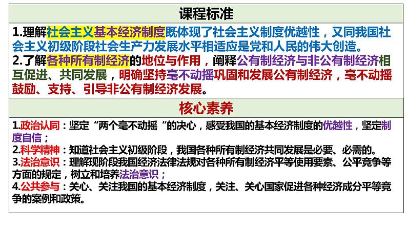 第一课 我国的生产资料所有制 课件-2024届高考政治一轮复习统编版必修二经济与社会06