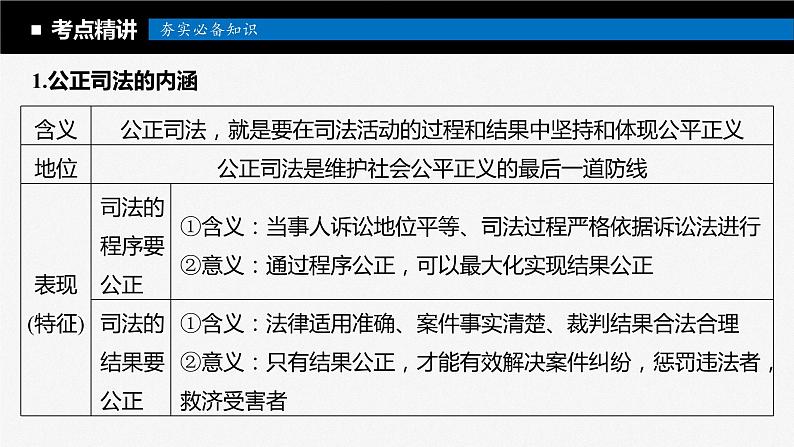 2024届高考政治一轮复习（部编版江苏专用）必修3政治与法治第十七课课时2公正司法与全民守法课件05