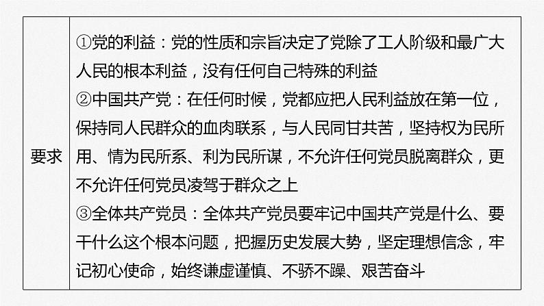 2024届高考政治一轮复习（部编版江苏专用）必修3政治与法治第十课中国共产党的先进性课件第8页