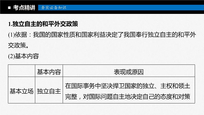 2024届高考政治一轮复习（部编版江苏专用）选择性必修1当代国际政治与经济第二十八课课时2中国的外交课件05