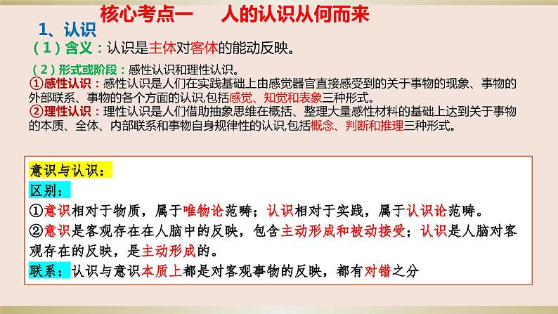 第四课 探索认识的奥秘 课件-2024届高考政治一轮复习统编版必修四哲学与文化第3页