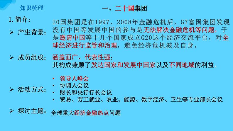 9.2中国与新兴国际组织 教学课件-2023-2024学年高二政治同步备课系列（统编版选择性必修1）第7页