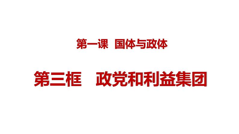 1.3政党和利益集团课件PPT01