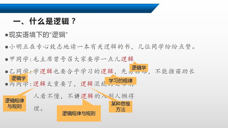 2.1+逻辑的多种含义+课件-2022-2023学年高中政治统编版选择性必修三逻辑与思维07