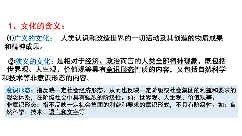 7.1 文化的内涵与功能  课件-2023-2024学年高中政治统编版必修四哲学与文化04