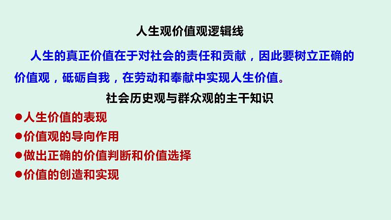 第六课 实现人生的价值 课件-2024届高考政治一轮复习统编版必修四哲学与文化02