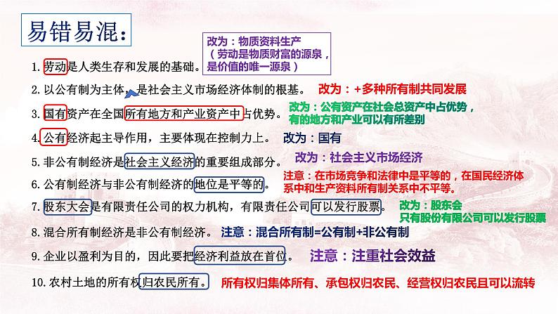 第一课 我国的生产资料所有制 课件-2024届高考政治一轮复习统编版必修二经济与社会04