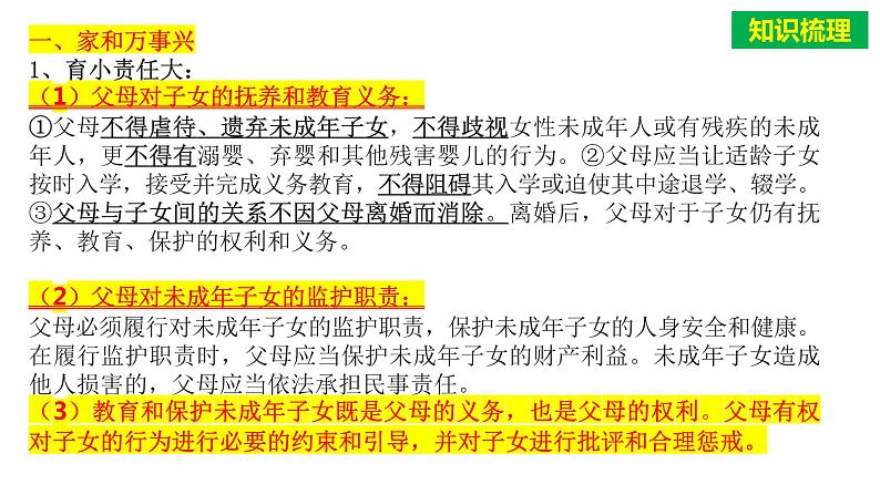 第五课 在和睦家庭中成长 课件-2024届高考政治一轮复习统编版选择性必修二法律与生活第3页