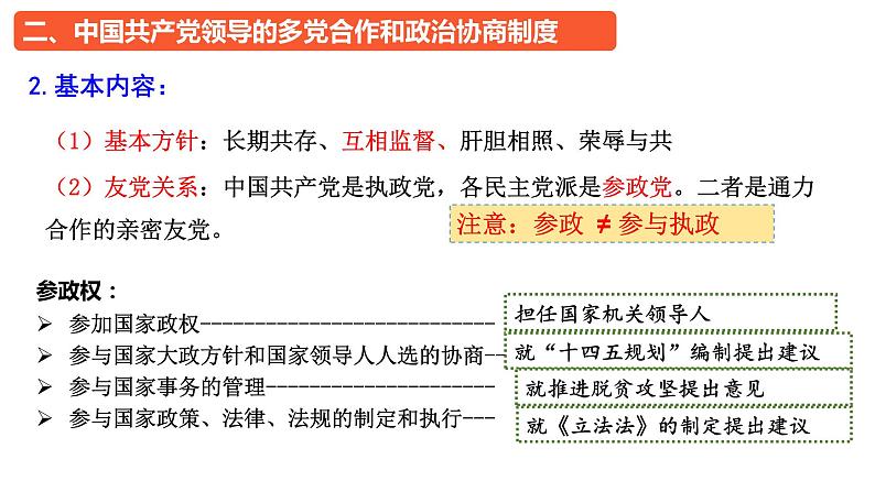 第六课 我国的基本政治制度 课件-2024届高考政治一轮复习统编版必修三政治与法治第8页