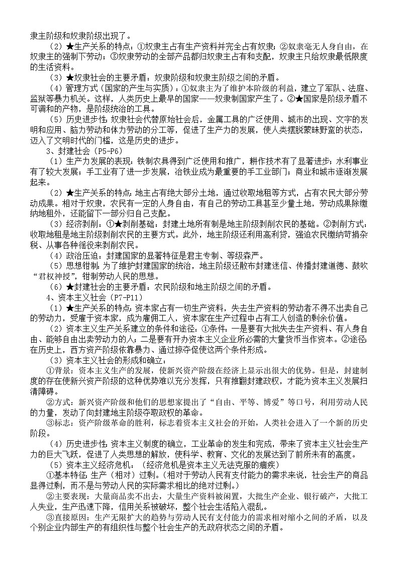 高中政治部编版必修一《中国特色社会主义》全册知识点（2023年秋最新版）第2页