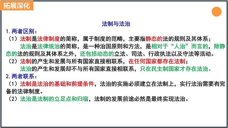 第七课 治国理政的基本方式 课件-2024届高考政治一轮复习统编版必修三政治与法治08