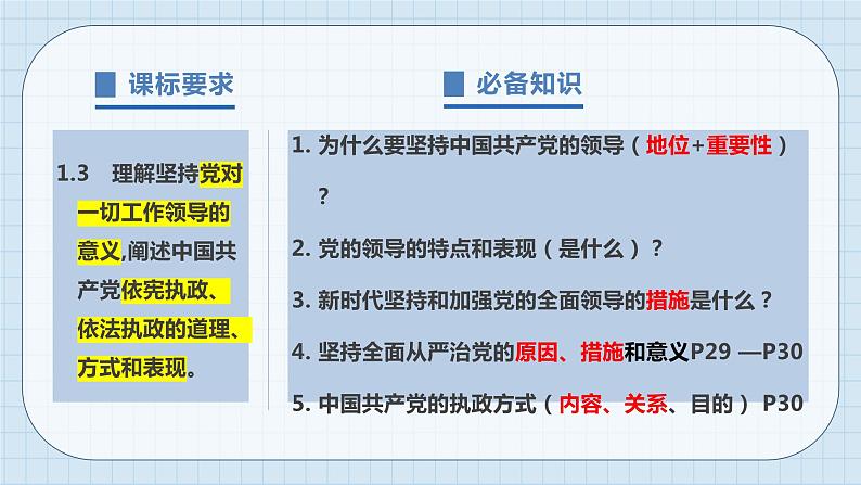 第三课 坚持和加强党的全面领导 课件-2024届高考政治一轮复习统编版必修三政治与法治03