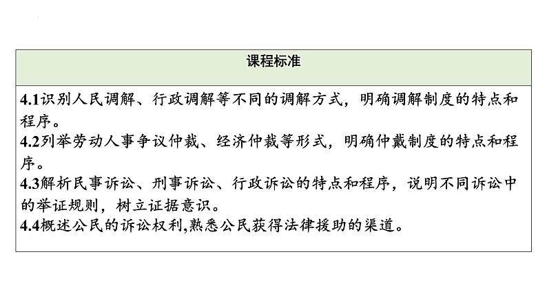 第四单元 社会争议解决 课件-2024届高三政治一轮复习统编版选择性必修二法律与生活02