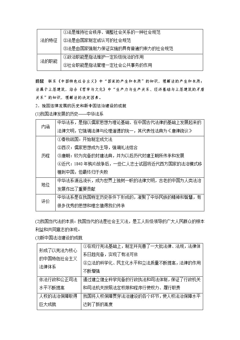 （部编版）高考政治一轮复习学案必修3　第15课　治国理政的基本方式（含解析）第2页