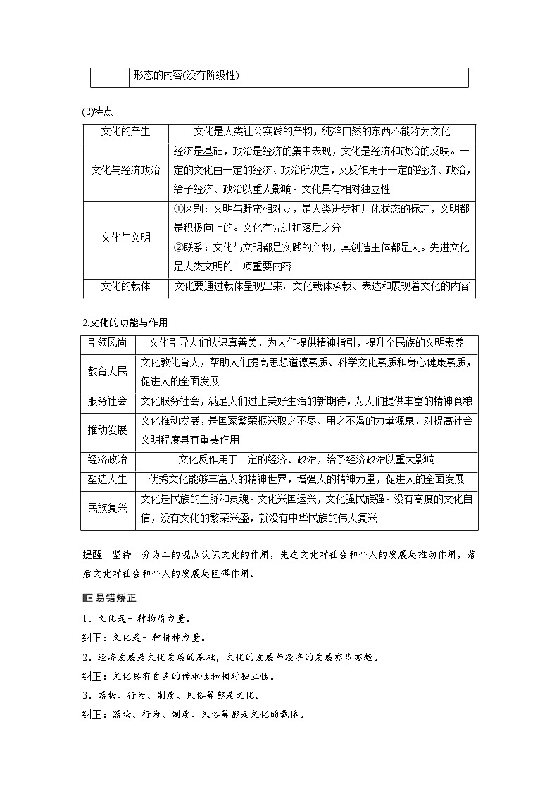 （部编版）高考政治一轮复习学案必修4　第24课　课时1　正确认识中华传统文化（含解析）第2页