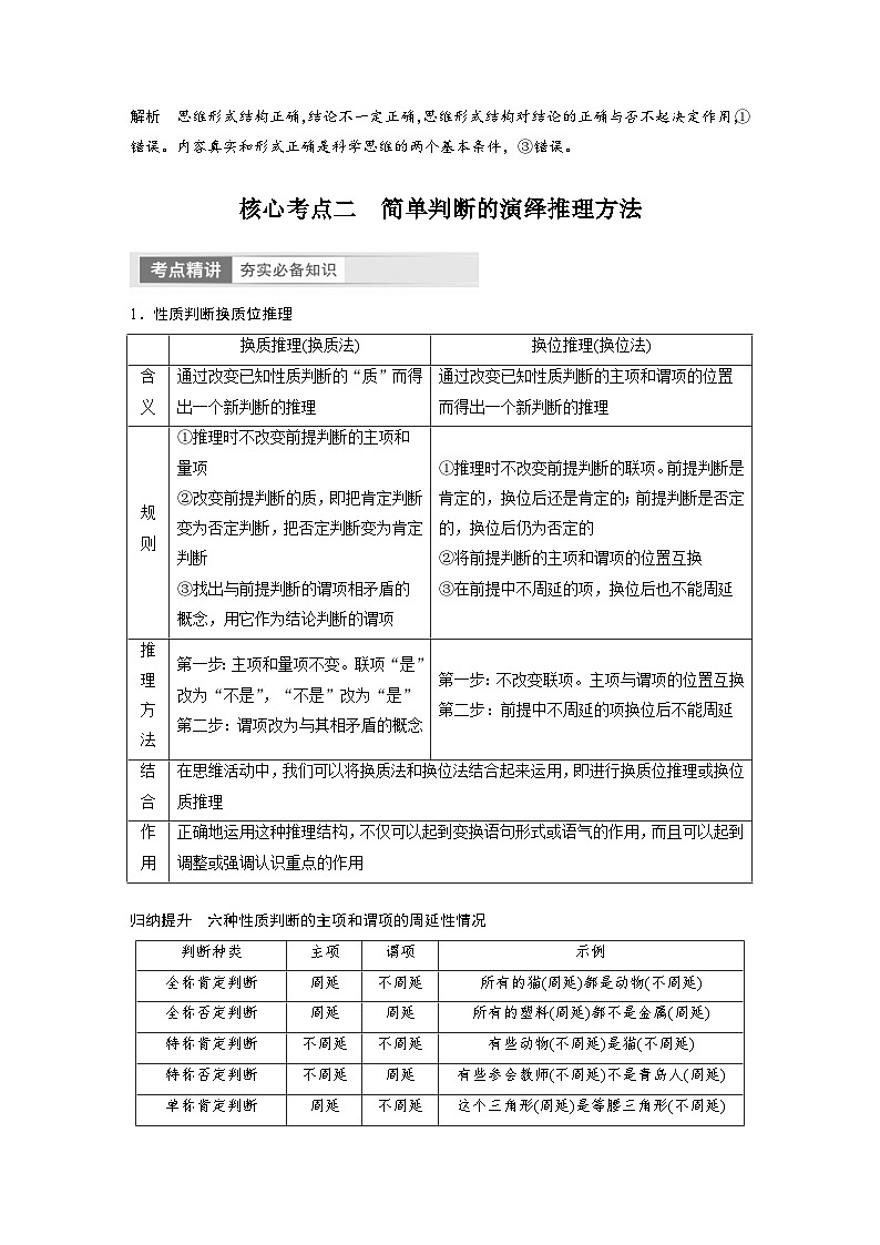 （部编版）高考政治一轮复习学案选择性必修3　第36课　课时3　简单判断的演绎推理（含解析）第3页