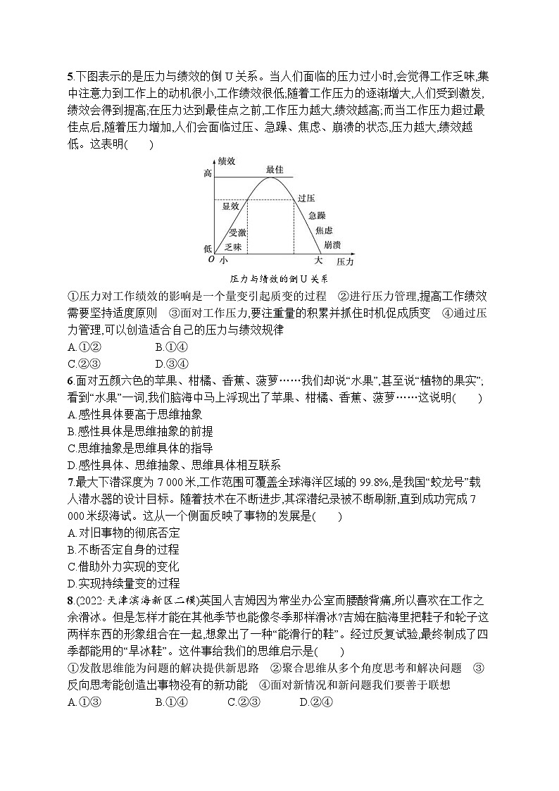 新高考政治二轮总复习试题   专题十五 辩证思维和创新思维 （含解析）02