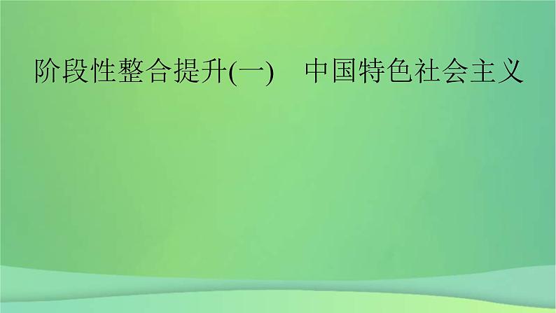 新高考政治一轮总复习阶段性整合提升课件1 中国特色社会主义（含解析）02