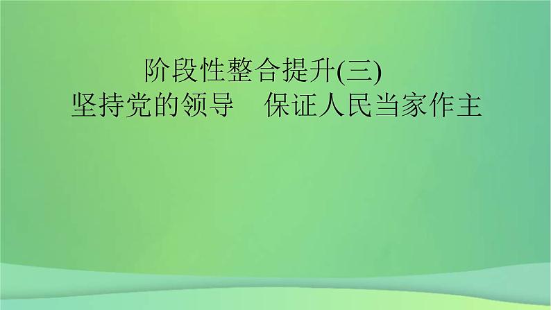 新高考政治一轮总复习阶段性整合提升课件3 坚持党的领导保证人民当家作主（含解析）02