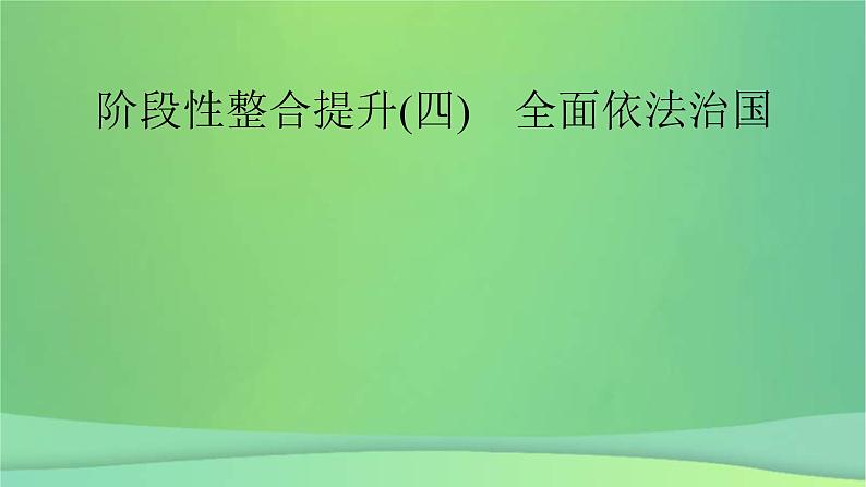 新高考政治一轮总复习阶段性整合提升课件4 全面依法治国（含解析）第2页