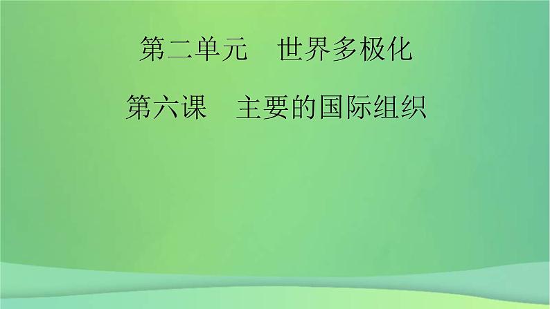 新高考政治一轮总复习课件国际组织第6课主要的国际组织（含解析）第2页