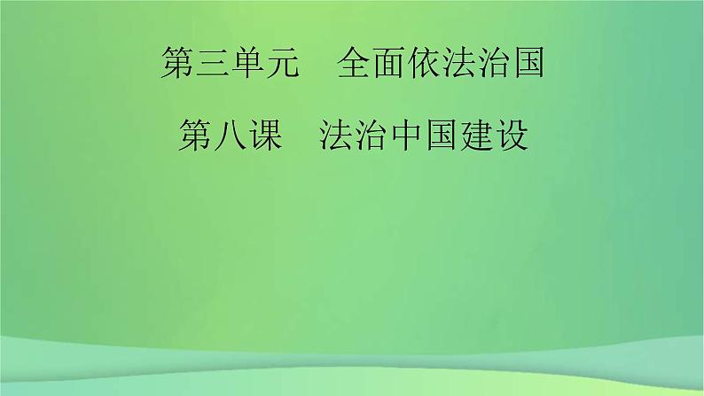 新高考政治一轮总复习课件全面依法治国第8课法治中国建设（含解析）02