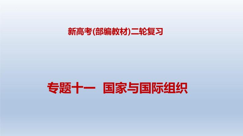 新高考政治二轮复习精品课件专题十一国家与国际组织（含解析）01