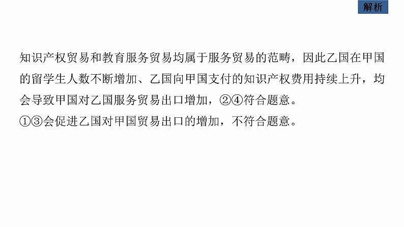 新高考政治二轮复习讲义课件专题12课时2　经济全球化与对外开放（含解析）08