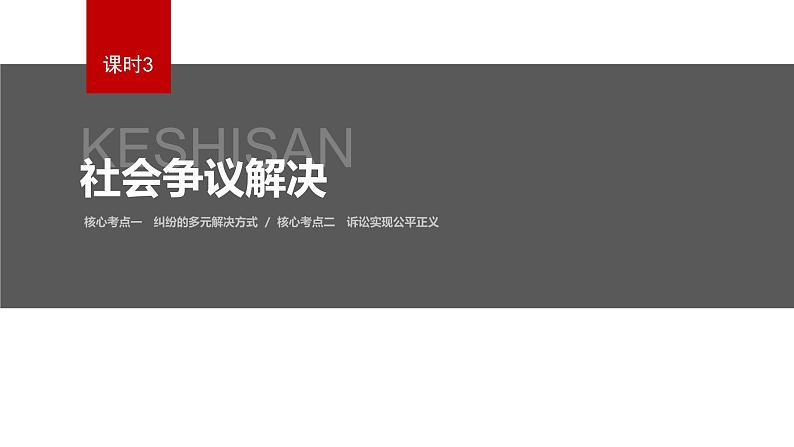 新高考政治二轮复习讲义课件专题13课时3　社会争议解决（含解析）第2页