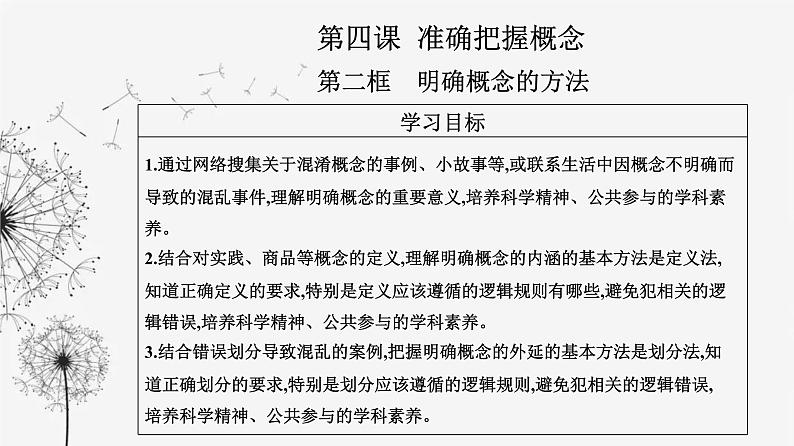 人教版高中思想政治选择性必修3第二单元第四课第二框明确概念的方法课件02