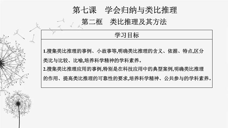 人教版高中思想政治选择性必修3第二单元第七课第二框类比推理及其方法课件02