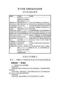 新高考政治一轮复习精品学案第十四课 我国的基本政治制度（含解析）