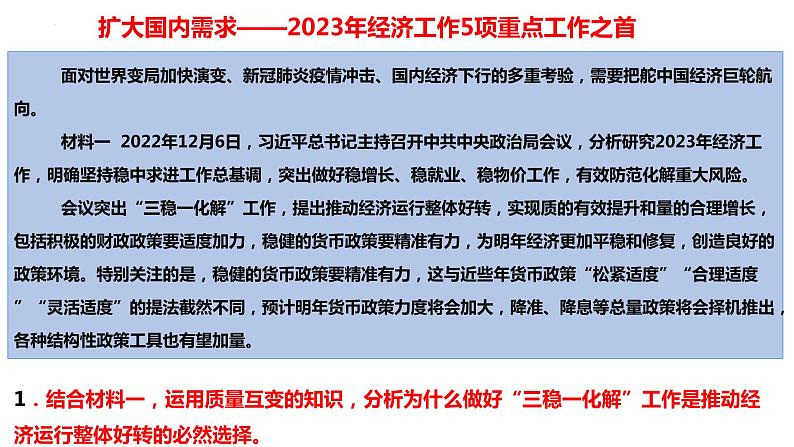 2023届高考政治冲刺之热点分析课件03