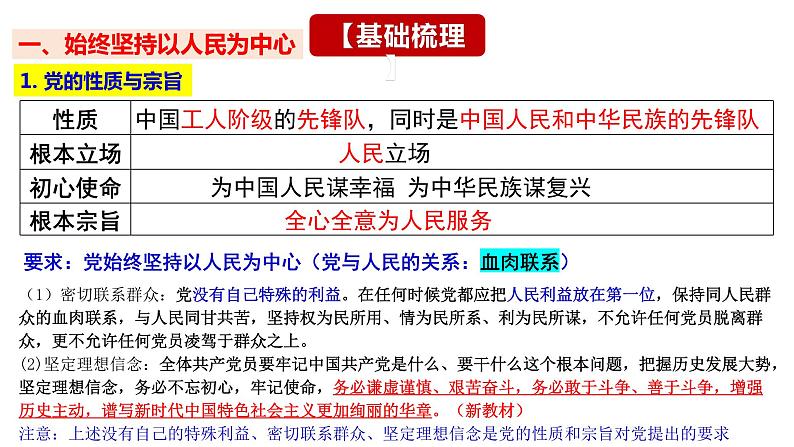 第二课 中国共产党的先进性 课件-2024届高三政治一轮复习统编版必修3政治与法治07