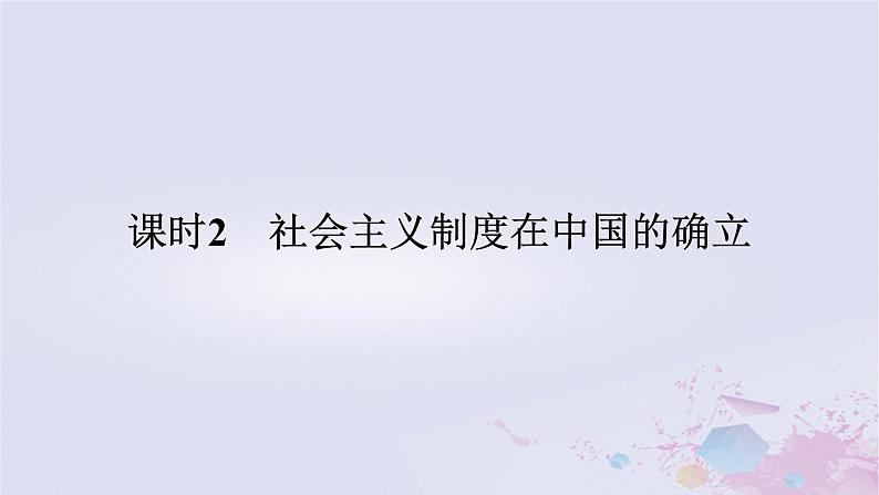 2024版新教材高中政治第二课只有社会主义才能救中国课时2社会主义制度在中国的确立课件部编版必修101