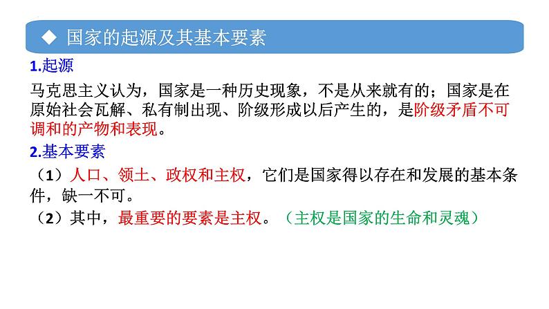 专题01 国家是什么-备战2024年高考政治一轮复习课件（统编版选择性必修1）第6页