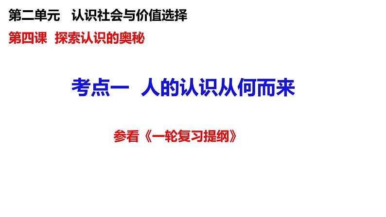 第四课 探索认识的奥秘 课件-2024届高考政治一轮复习统编版必修四哲学与文化第4页