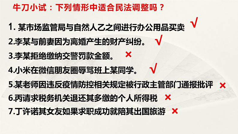 第一课 在生活中学民法用民法 课件-2024届高考政治一轮复习统编版选择性必修二法律与生活第6页