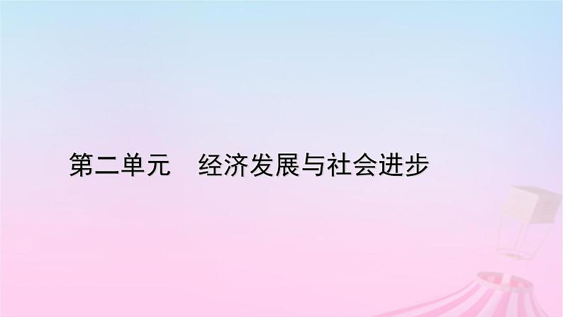 新教材适用2023_2024学年高中政治第2单元经济发展与社会进步单元整合提升课件部编版必修201