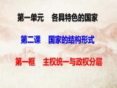 2.1主权统一与政权分层课件-2023-2024学年高中政治统编版选择性必修一当代国际政治与经济
