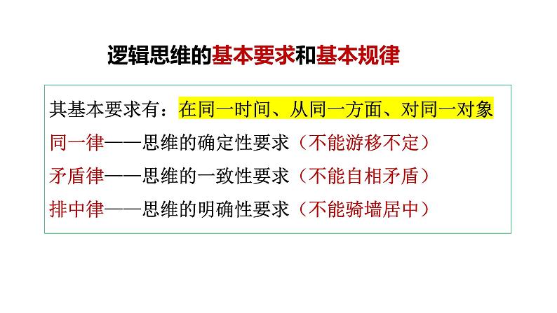 2.2 逻辑思维的基本要求 课件-2022-2023学年高中政治统编版选择性必修三逻辑与思维02