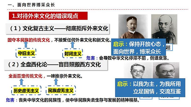 8.3正确对待外来文化课件-2023-2024学年高中政治统编版必修四哲学与文化06