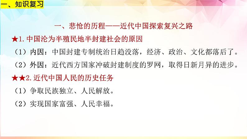 第二课只有社会主义才能救中国学考复习课件-2023-2024学年高中政治统编版必修一03