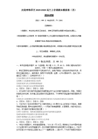 辽宁省沈阳市和平区2023-2024高三上学期政治期末模拟卷（四）