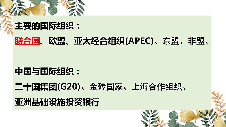 第四单元 国际组织 课件-2024届高考政治一轮复习统编版选择性必修一当代国际政治与经济04