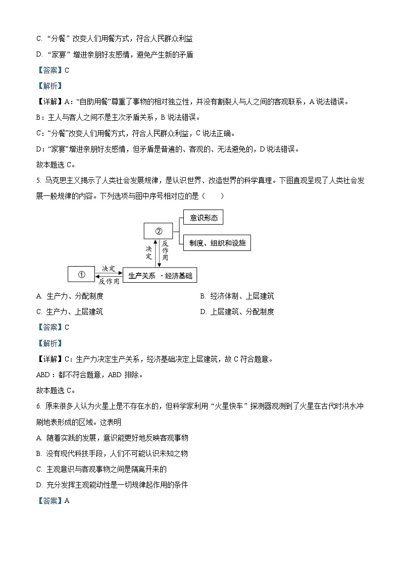 2024北京怀柔区青苗学校高二上学期期中政治试题含解析03