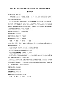 2023-2024学年辽宁省沈阳市高三上学期11月月考政治质量检测模拟试题（含解析）