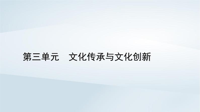 新教材适用2023_2024学年高中政治第3单元文化传承与文化创新第9课发展中国特色社会主义文化第1框文化发展的必然选择课件部编版必修4第1页