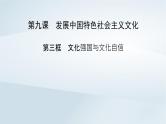 新教材适用2023_2024学年高中政治第3单元文化传承与文化创新第9课发展中国特色社会主义文化第3框文化强国与文化自信课件部编版必修4